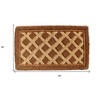 HomeRoots 18" X 30" Brown Coir Outdoor Door Mat - 3 of 4