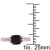 EVERLY JEWELRY | 10K Rose Gold 1.33 CT TGW Garnet with Diamonds Accent Fashion Ring - 4 of 4