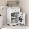 MAYEERTY 20" Bathroom Vanity with Sink Soft Closing Door Storage Rack Adjustable Shelf Gray - 2 of 4