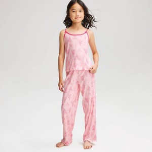Girls' Disney Princess Castle Pointelle Cami and Pant 2pc Pajama Set ...