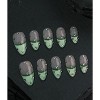 Hachikiko Emerald Star Shine Press-On Nails - Bold Luxe Design with Metallic Embellishments for Unique Style - 4 of 4