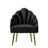 Nordlys Velvet and Metal Lounge Chair Vintage Style Upholstery Living Room - 2 of 4
