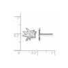 Black Bow Jewelry 10k White Gold San Jose Sharks NHL Stud Earrings - 2 of 3