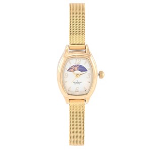Peugeot Women's White Dial  Sun Moon Watch 30x20mm Calendar Mesh Bracelet - 1 of 4