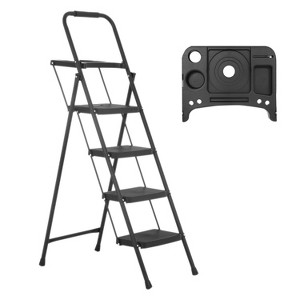BestMassage Step Ladder 4-Step Folding Step Stool for Indoor & Outdoor Use - 1 of 4