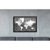Home Magnetics Standard Modern World Map - Black/Distressed - 2 of 3