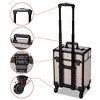 BYOOTIQUE Rolling Makeup Train Case on Wheels 3-Piece Hairdressing Brush Bags - 4 of 4