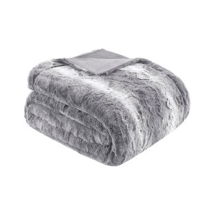 JUJABU 90"x90" Ultra Soft Faux Fur Blanket  Blanket, for Bed or Sofa - 1 of 4