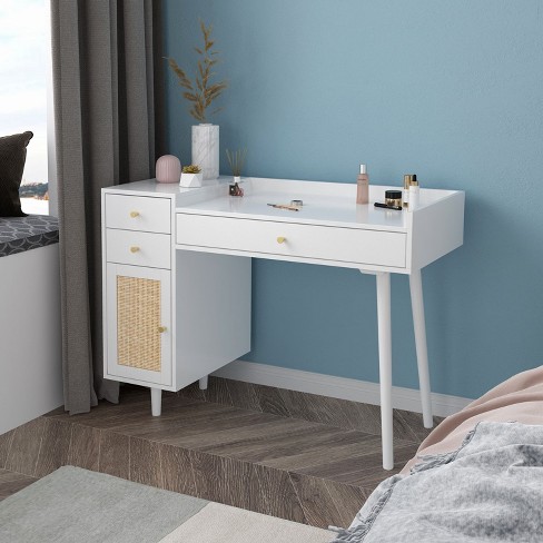 Simpli Home Banting Wide Desk in White