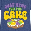 Girls' - Instant Message - Mardi Gras Here For The Cake Fitted Short Sleeve Graphic T-Shirt - 2 of 4