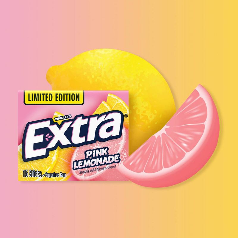 Extra Pink Lemonade Chewing Gum - 1.43oz, 4 of 10