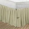 PiccoCasa Polyester Ruffled Durable Solid Bed Skirt with 16" Drop 1 Pc - 4 of 4