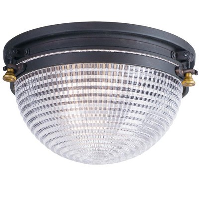 Maxim Lighting Portside 1 - Light Flush Mount in  Oil Rubbed Bronze/Antique Brass