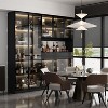 Famapy Black 78.7"W Large Combo Storage Cabinet Spacious Pantry With Light Modular Display Cabinet - 3 of 4
