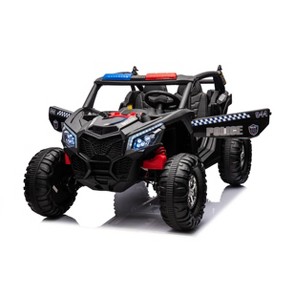 24V Kids 2-Seater Electric Ride-On UTV with Remote Control, 4WD, 4 Shock Absorbers,Leather Seats,MP3 Player & LED Lights - 1 of 4