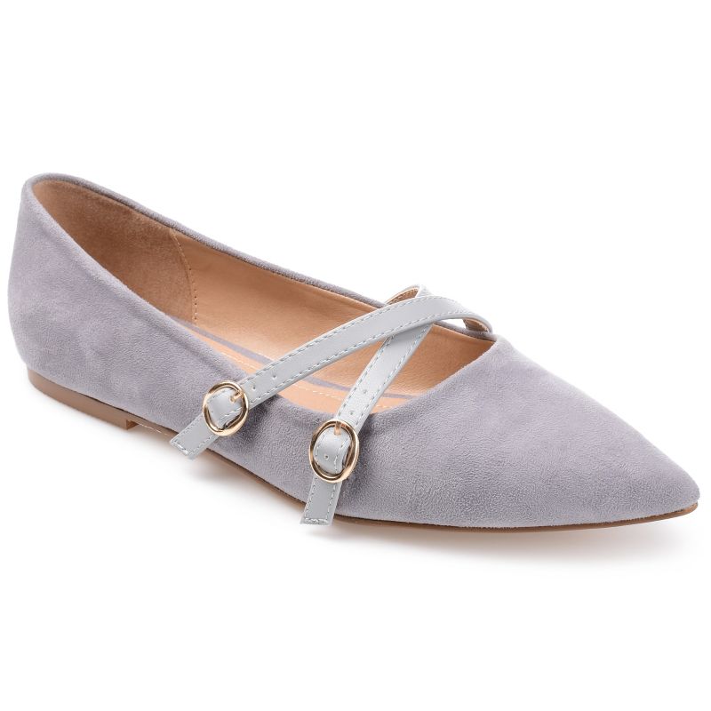 Journee Collection Womens Patricia Slip On Pointed Toe Ballet Flats, 1 of 11
