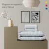 Brushed Percale Weave Cool & Crisp Cotton Rich Fitted Sheet Set, Twin XL by Color Sense - 3 of 4