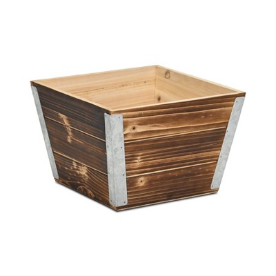 Cheung's Cavorn Tapered Square Brown Planter Bucket - Small
