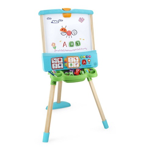 Top Bright Wooden Art Easel for Kids, Toddler Easel Adjustable with Paper Roll, Child Easel with Magnetic Chalkboard