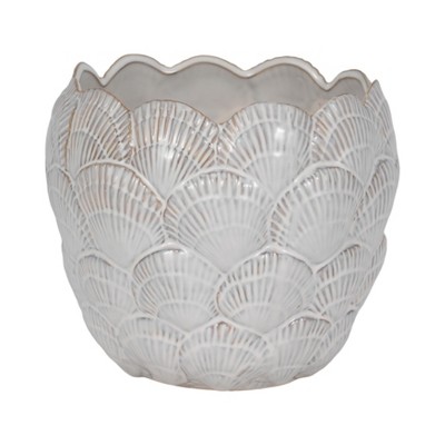 Flower Pot Planter for Home Decor - Elegant Ceramic Plant Pot for Indoor or Outdoor - Decorative Planter for any Room, Garden, or Patio Decor - White