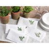 Saro Lifestyle Embroidered Dill Design Hemstitched Trim Border Cotton Napkin (Set of 6), 20"x20", White - 2 of 2