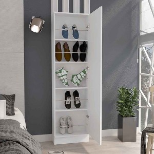 VYNXARIA Leto XL Shoe Rack with Mirror - 5 Shelves, Adjustable, Ideal for Small Spaces - 1 of 4