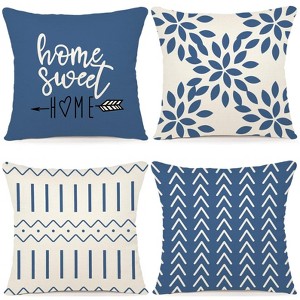 Merry Christmas Pillow Cover 18x18 Set of 4 Christmas Decorations let It Snow Holiday Farmhouse Decor (Copy) - 1 of 4