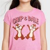 Girls' Disney Chip & Dale Short Sleeve Graphic T-Shirt - Pink - 2 of 3