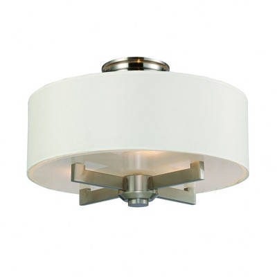 Elk Home Seven Springs 3 - Light Semi-Flush Mount in  Satin Nickel