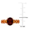 EVERLY JEWELRY | Rose Plated Sterling Silver 3 CT TGW Garnet Madeira Citrine Fashion Ring - 4 of 4