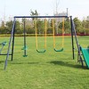137.80“Metal Swing Set w/ Slide - 2 of 4