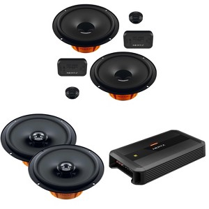 Hertz DP 4.400 AB-Class 4 Channel Amplifier with 1 Pair of DSK-1653 Component Speaker Kit 6.5" 2-Way and 1 Pair DCX-1653 6.5" Two-Way Coaxial Speakers - 1 of 4