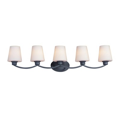 Maxim Lighting Shelter 5 - Light Vanity in  Black