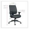 Alera Alera Wrigley Series High Performance Mid-Back Synchro-Tilt Task Chair, Supports 275 lb, 17.91" to 21.88" Seat Height, Black - image 2 of 4