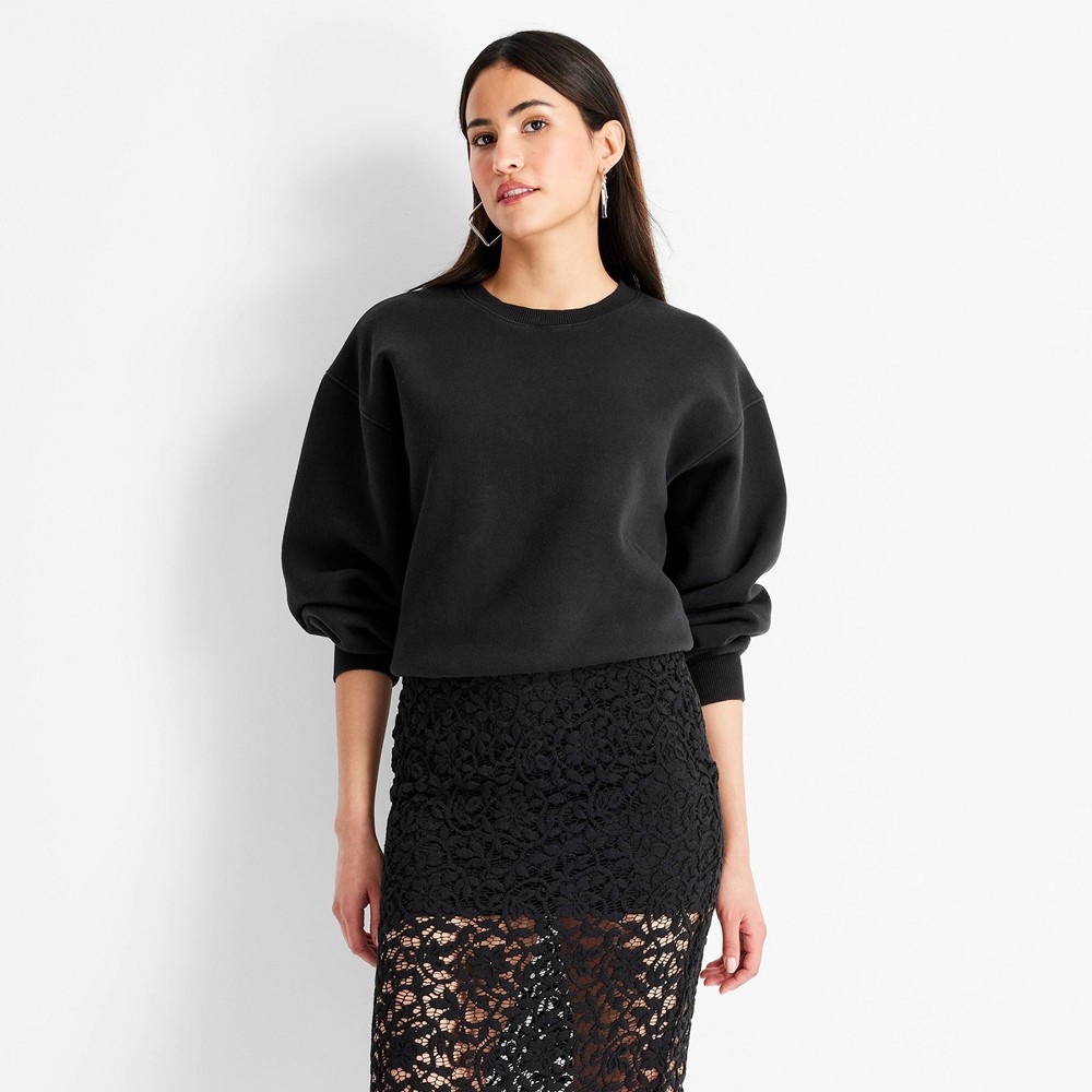 Womens Relaxed Pullover weatshirt - Future Collective Black