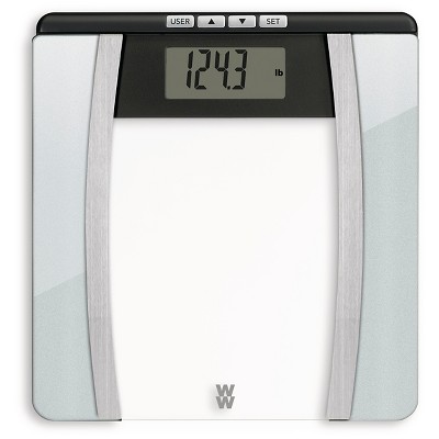 Body Analysis Glass Scale Silver - Weight Watchers