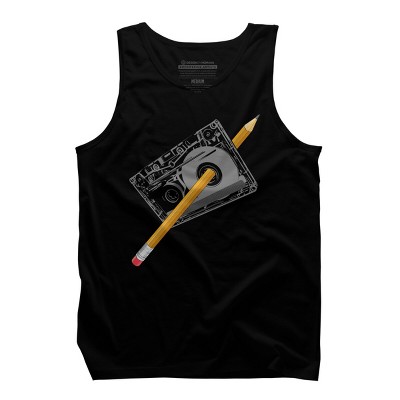 Men's Design By Humans Old School Tape Rewind By Clingcling Tank Top ...