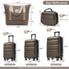 ModernLuxe Hardshell ABS Luggage Set with Dual Spinner Wheels, Lightweight Durable Suitcases (12/20/24/28-Inch) + Packing Cubes - 3 of 4