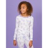 RuffleButts SoftSnooze Big Girls Ruffle Long Sleeve Pajama Set - 3 of 4