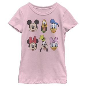 Girl's Disney Mickey and Friends Group Portraits T-Shirt - 1 of 4