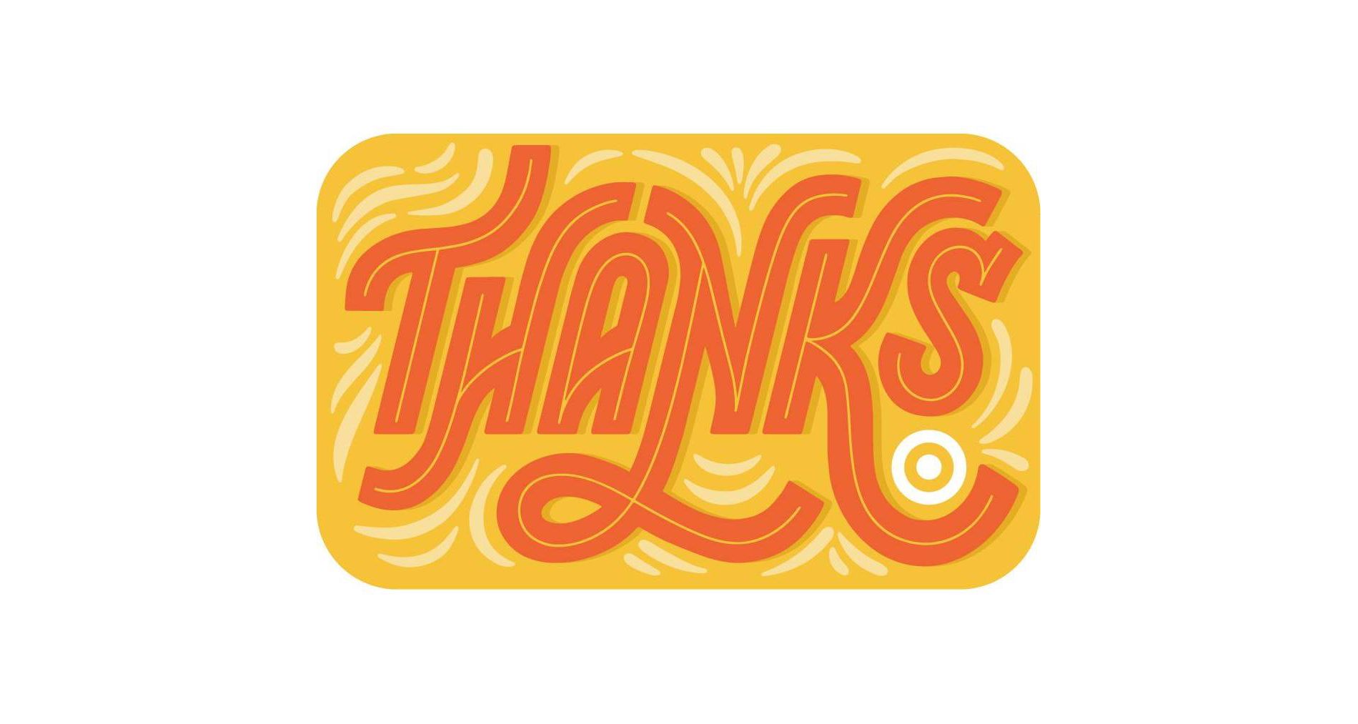 Thanks Lettering Target GiftCard