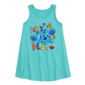 Girls' - Blue's Clues & You! - Let's Play Graphic Sleeveless Aline Dress - 1 of 2