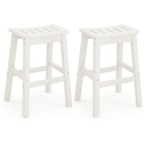 Arceso Outdoor Bar Stools , 25 Inch HDPE Counter Height Bar Stools, All Weather Resistant Patio Bar Stools for Balcony, Backyard - 1 of 4