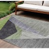 Sage Green And Charcoal Abstract Washable Indoor Outdoor Area Rug - 2 of 4