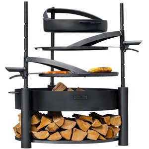 Good Directions Montana X 32" Deluxe 3-in-1 Outdoor Fire Pit Black - 1 of 4