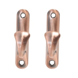 Unique Bargains Curtain Holdbacks Wall Peg Hooks Zinc Alloy 2.83"x0.63" 1 Pair - 1 of 4