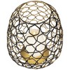 Northlight Small Geometric Cage Iron Pillar Candle Holder - 11" - Black and Gold - 4 of 4