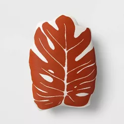 Leaf Shape Outdoor Throw Pillow Copper - Threshold™