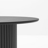 Spassway 46" Round Oak Wood Dining Table with Pedestal Modern Kitchen Table with Solid Wood Leg for Seats 4 - 3 of 4