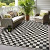 World Rug Gallery Contemporary Checkered Weather Resistant Reversible Indoor/Outdoor Area Rug:  Geometric,  Low Pile,  Pet Friendly - 2 of 4